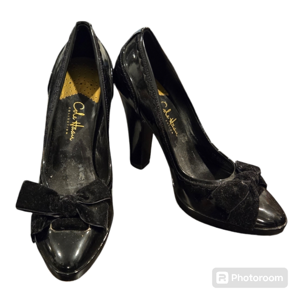 Cole Haan X Nike Air Collab Collection Black Women's High Stilleto Shoes Sz 7.5